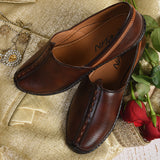 Kolapuri Centre Men's Ethnic Occasual Cherry Jutti Shoe
