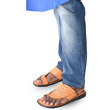 Kolapuri Centre Ethnic Occasual Men's Tan Chappal