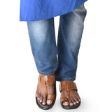 Kolapuri Centre Ethnic Occasual Men's Tan Chappal