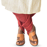 Kolapuri Centre Ethnic Occasual Men's Tan Chappal