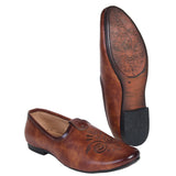 Kolapuri Centre Men's Ethnic Occasual Tan Jutti Shoe