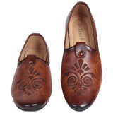 Kolapuri Centre Men's Ethnic Occasual Tan Jutti Shoe