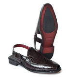 Kolapuri Centre Men's Ethnic Glossy Brown Pathani Sandal