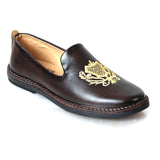 Kolapuri Centre Ethnic Men's Brown Embroidery jutti Shoe