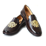 Kolapuri Centre Ethnic Men's Brown Embroidery jutti Shoe