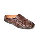 Kolapuri Centre Ethnic Men's Brown Slip-On Sandal