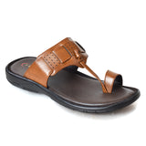 Kolapuri Centre Ethnic Occasual Men's Tan Chappal