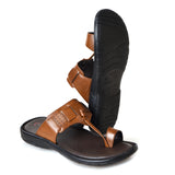 Kolapuri Centre Ethnic Occasual Men's Tan Chappal
