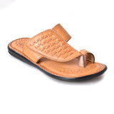 Kolapuri Centre Ethnic Occasual Men's Tan Chappal