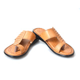 Kolapuri Centre Ethnic Occasual Men's Tan Chappal